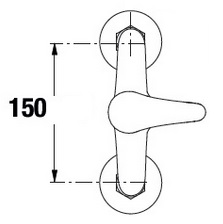 Vodovodní baterie s roztečí 150mm