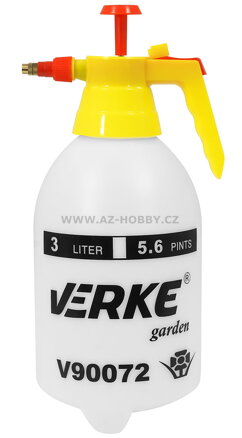 VERKE GARDEN Ruční tlakový postřikovač - 3L (3000ml)