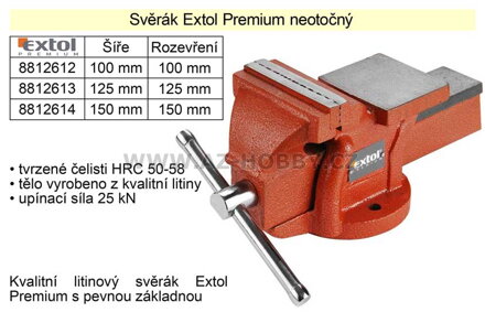 Svěrák Extol Premium neotočný 100 mm