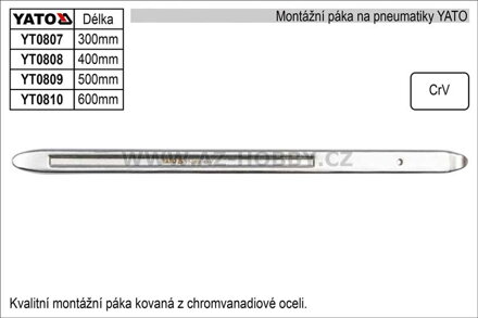 Montážní páka YATO délka 400mm