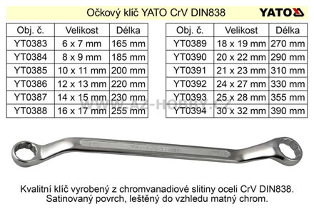 Očkový klíč  Yato 30x32mm CrV