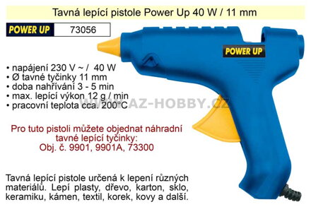 Tavná lepící pistole Power Up 40 W 11 mm