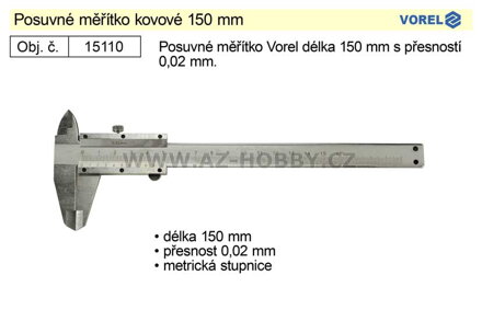 Posuvné měřítko kovové 150mm