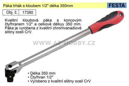 Páka trhák s kloubem 1/2" délka 350mm