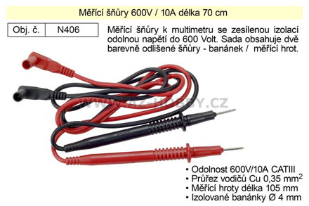 Měřící šňůry  600V/10A