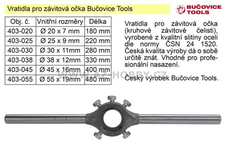 Vratidlo pro závitová očka 16 mm Bučovice Tools