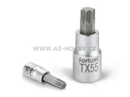 Hlavice zástrčná TORX, 1/2", TX 30, L 55mm, CrV/S2, FORTUM