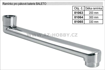 Ramínko pro pákové baterie rovné délka 325mm chromované