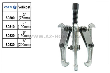 Stahovák VOREL 3-ramenný 100mm