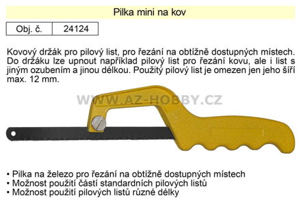 Pilka na železo mini 150 mm