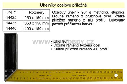 Úhelník ocelový příložný 350x150mm