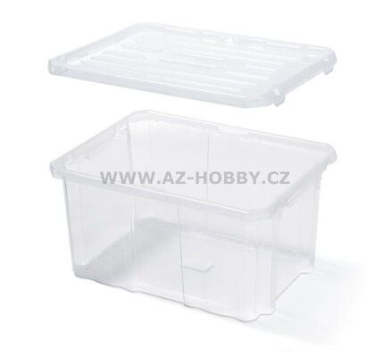 Box úložný CARGOBOX 40x30x20cm 16L čirý s víkem