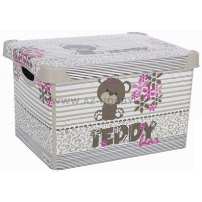 Krabice ukládací plast 10L 34x23x16,5cm  TEDDY