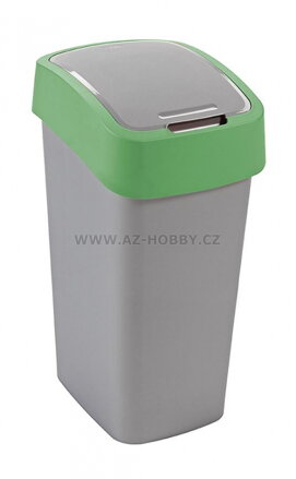 Koš odpadkový výklopný 45L  FLIPBIN stříbrná/zelená