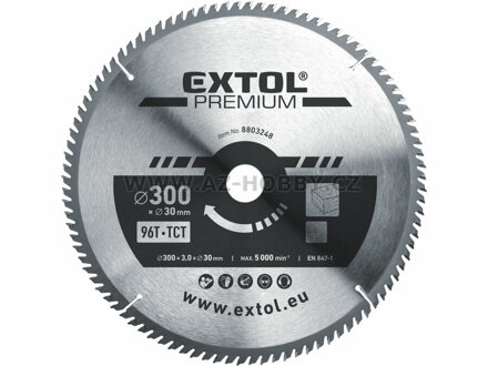 Pilový kotouč s SK plátky 300x30mm 96 zubů Extol Premium